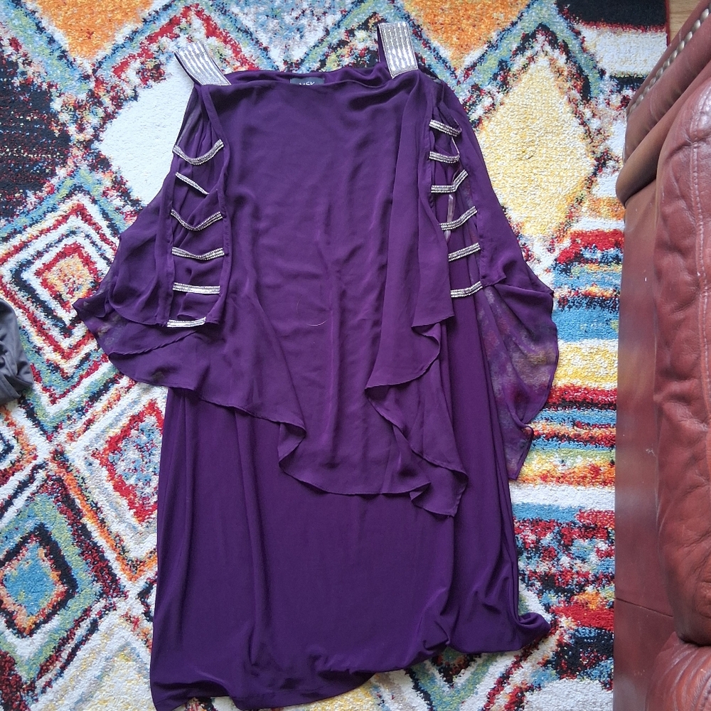 Womens Purple And Dimond Dress